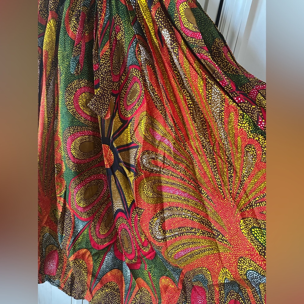 Advance Apparels 100% Cotton Colorful A-Line Maxi Skirt - Picture 2 of 9